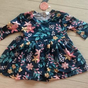 BAILEYS BLOSSOMS INFANT DRESS *NWT* SZ 0-3